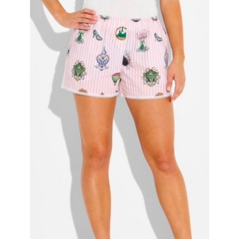 Wicked-Striped Pink Printed Women’s Lounge Shorts 0034